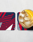 Coaster with the Bayern Munich 2026-27 Prematch football shirt design by RIPA Football