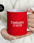 Mug with the Benfica 2026-27 Home football shirt design by RIPA Football