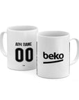 Mug with the Besiktas 2026-27 Home football shirt design by RIPA Football