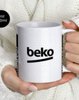 Mug with the Besiktas 2026-27 Home football shirt design by RIPA Football