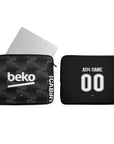Laptop sleeve with the Besiktas 2026-27 Third football shirt design by RIPA Football