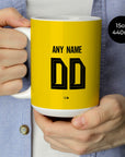 Mug with the Borussia Dortmund 2026-27 Home football shirt design by RIPA Football