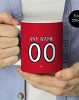 Mug with the Celta Vigo 2026-27 Third football shirt design by RIPA Football