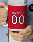 Mug with the Celta Vigo 2026-27 Third football shirt design by RIPA Football
