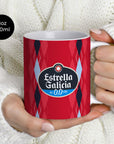 Mug with the Celta Vigo 2026-27 Third football shirt design by RIPA Football