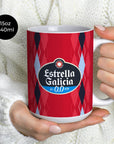Mug with the Celta Vigo 2026-27 Third football shirt design by RIPA Football