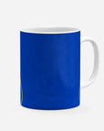 Mug with the Chelsea 2026-27 Home football shirt design by RIPA Football