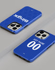 Phone case with the Chelsea 2026-27 Prematch football shirt design by RIPA Football