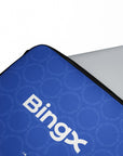 Laptop sleeve with the Chelsea 2026-27 Prematch football shirt design by RIPA Football
