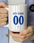 Mug with the Chelsea 2026-27 Third football shirt design by RIPA Football