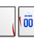 Italy Azzurri Euro 2024 Away Kit Print