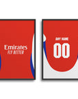 North London Gunners 2024-25 Home Kit Poster