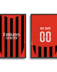 Milan Rossoneri 2024-25 Home Kit Poster