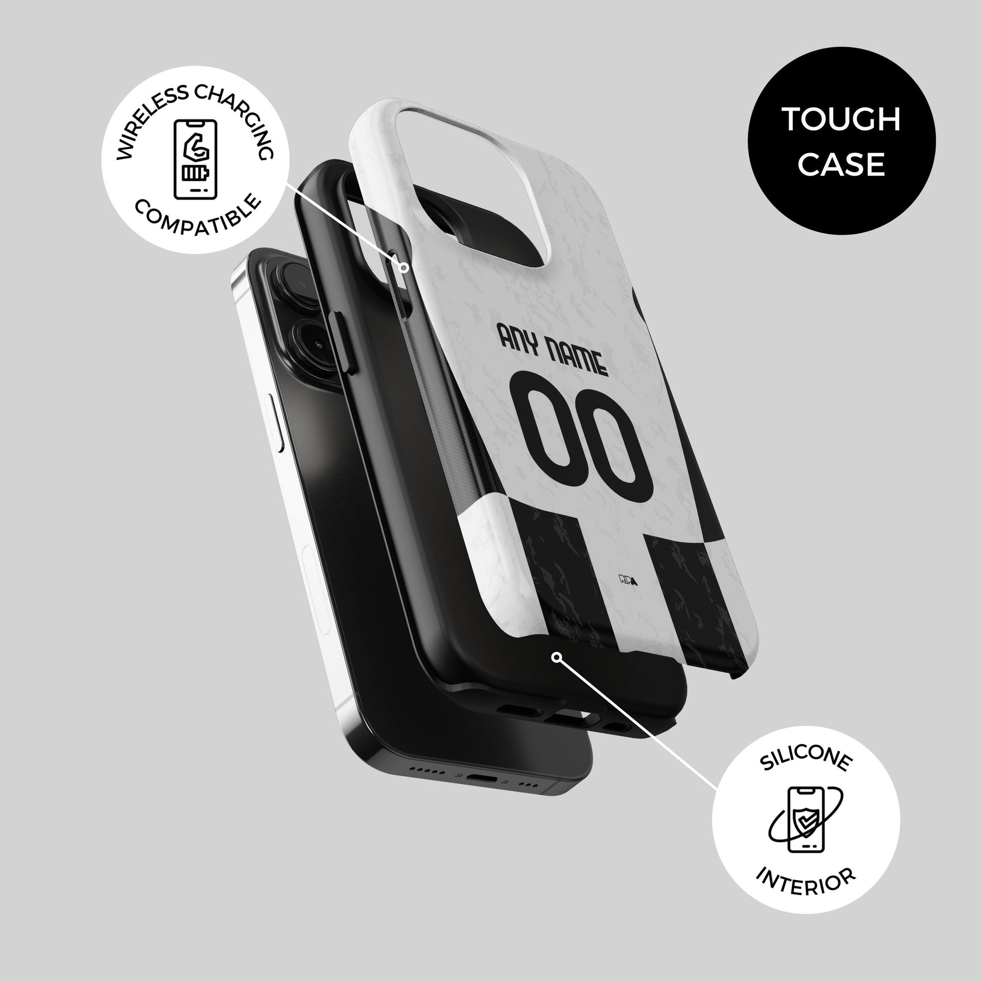 Piemonte Calcio Bianconeri 2024-25 Home Kit Phone Case