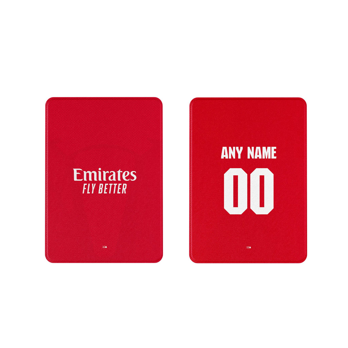 iPad case with the Arsenal 2026-27 Home football shirt design by RIPA Football