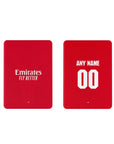 iPad case with the Arsenal 2026-27 Home football shirt design by RIPA Football