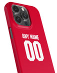 Phone case with the Arsenal 2026-27 Home football shirt design by RIPA Football