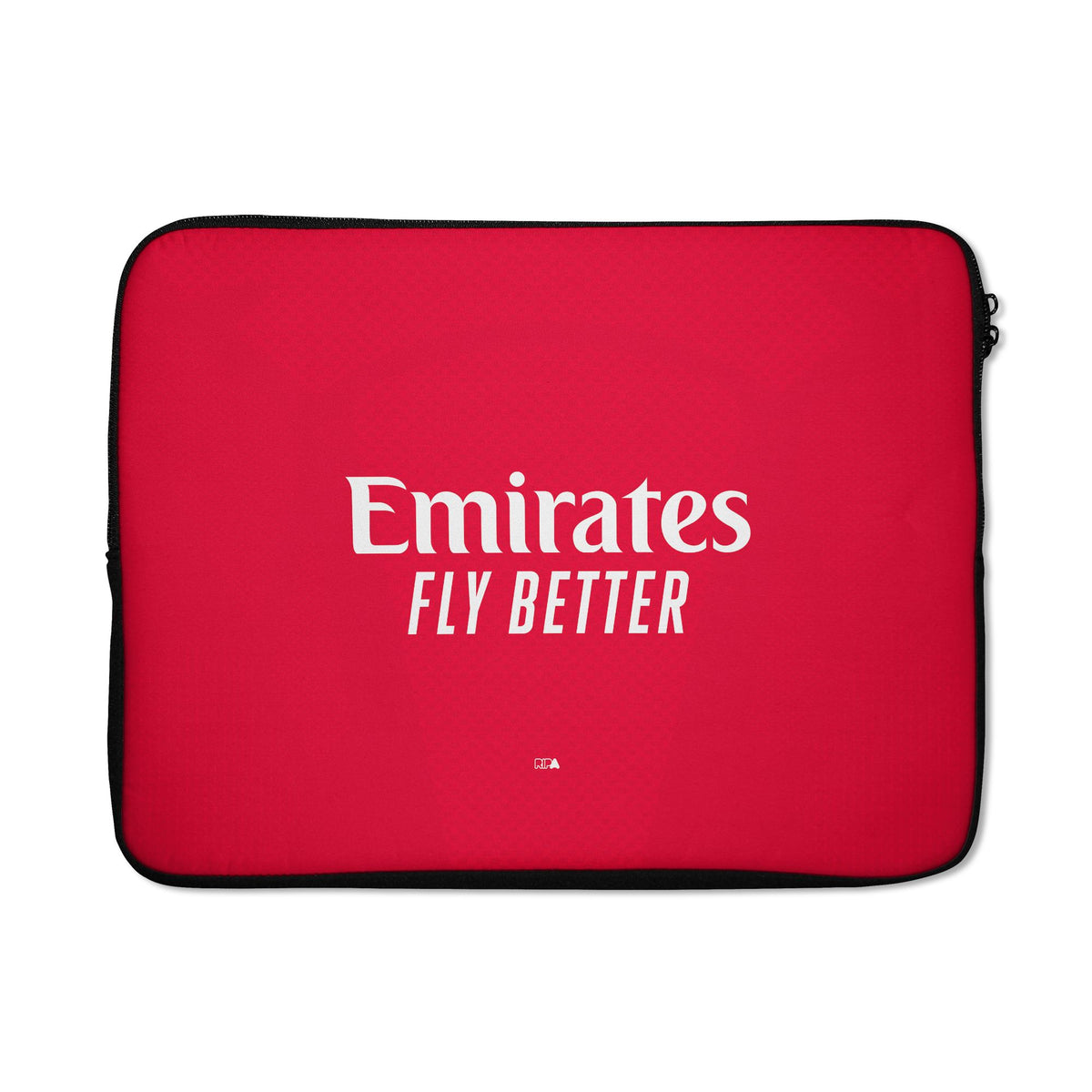 Laptop sleeve with the Arsenal 2026-27 Home football shirt design by RIPA Football