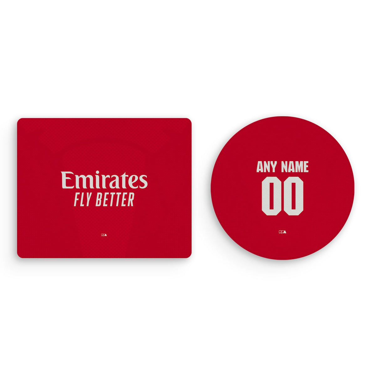 Mouse pad with the Arsenal 2026-27 Home football shirt design by RIPA Football