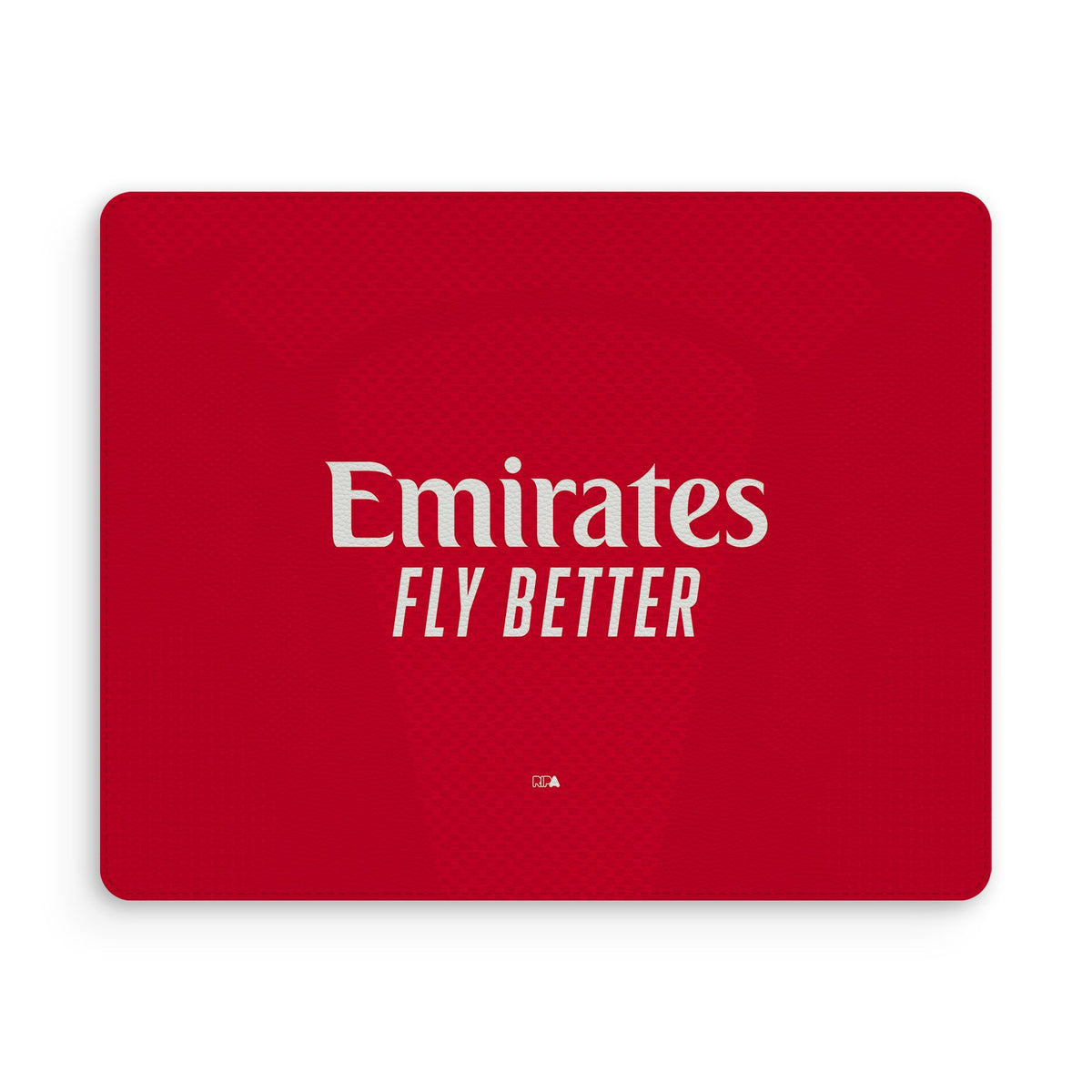 Mouse pad with the Arsenal 2026-27 Home football shirt design by RIPA Football