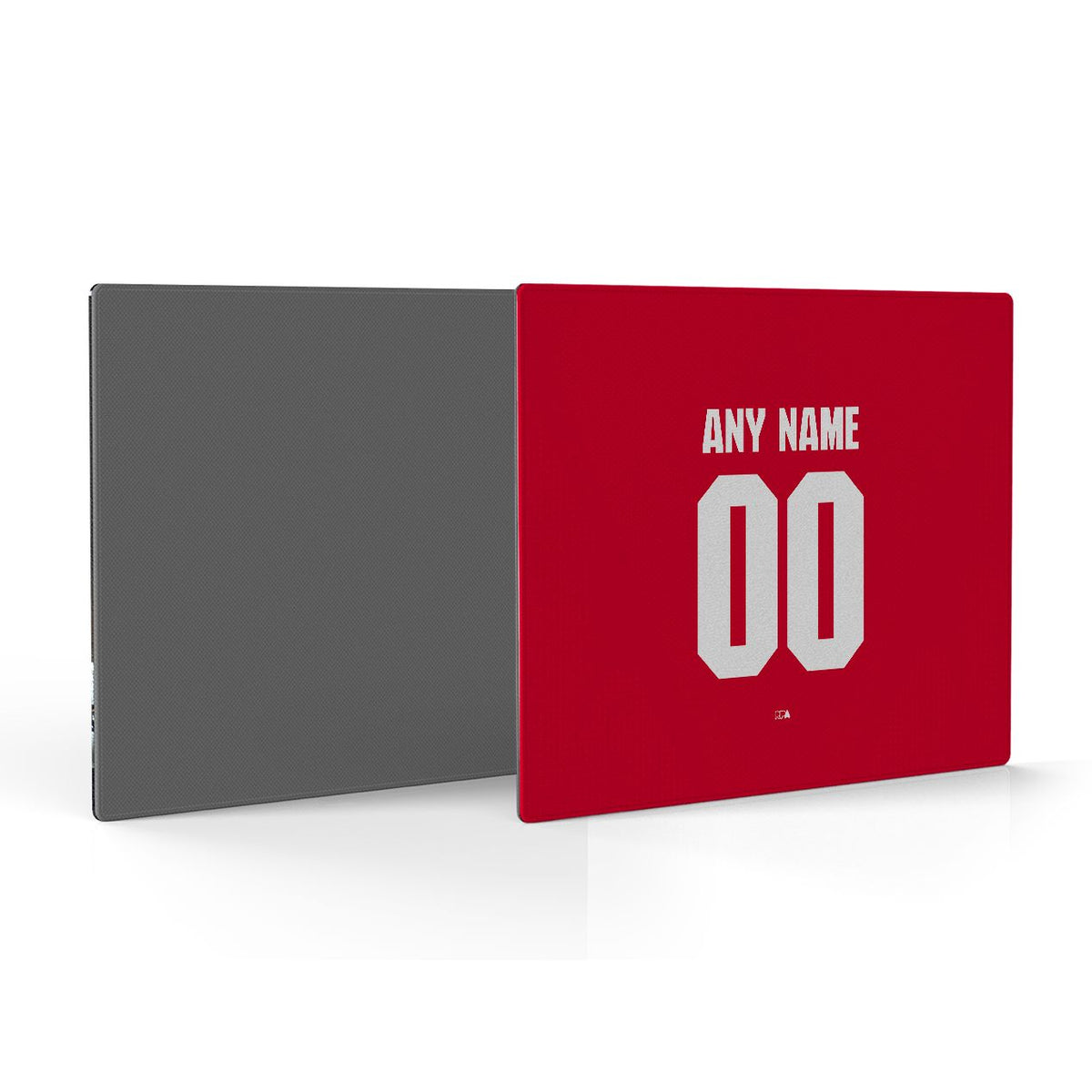Mouse pad with the Arsenal 2026-27 Home football shirt design by RIPA Football