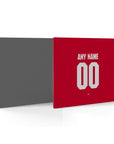 Mouse pad with the Arsenal 2026-27 Home football shirt design by RIPA Football