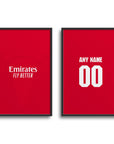 Print with the Arsenal 2026-27 Home football shirt design by RIPA Football