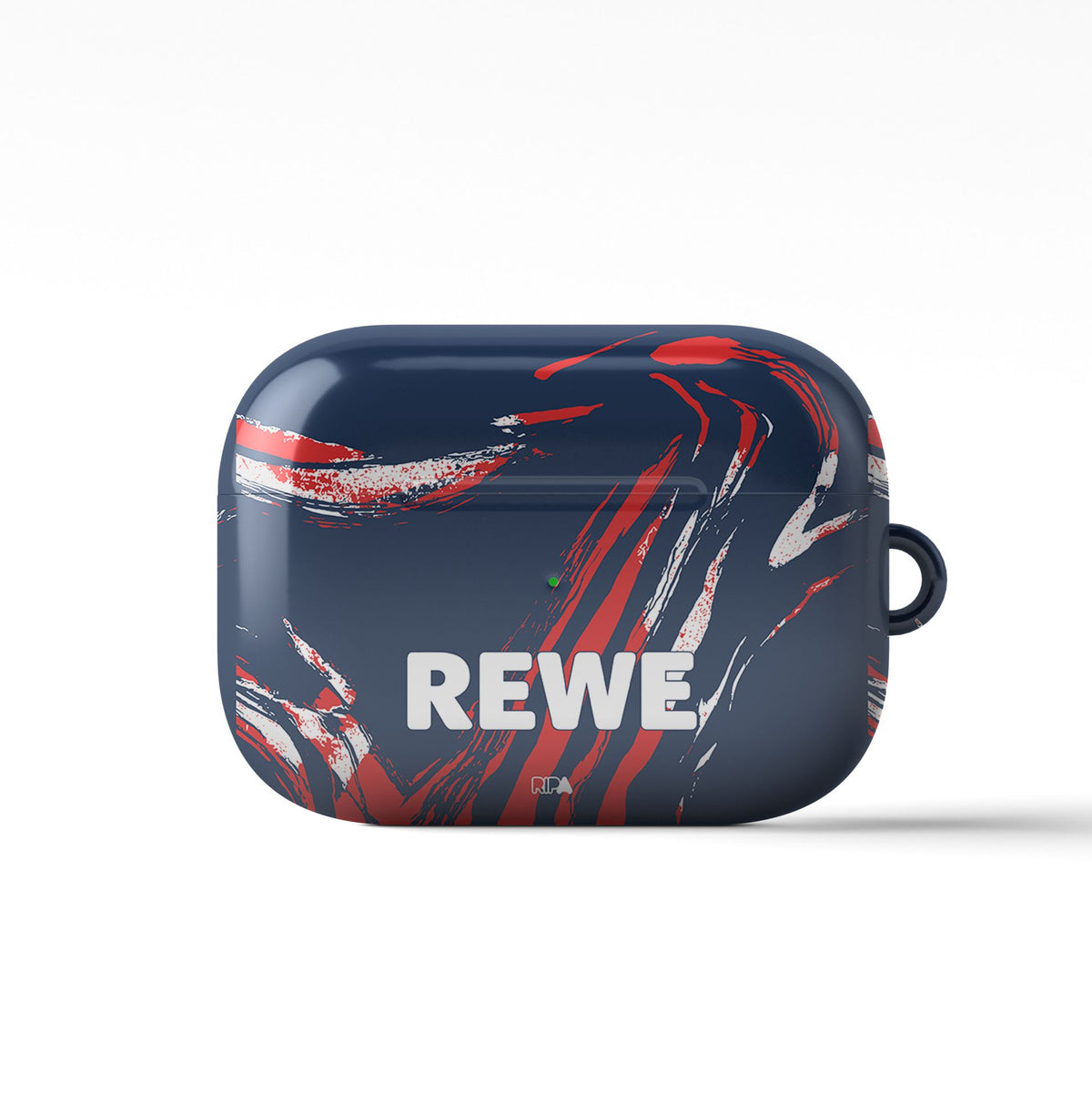AirPods case with the FC Köln 2026-27 Third football shirt design by RIPA Football