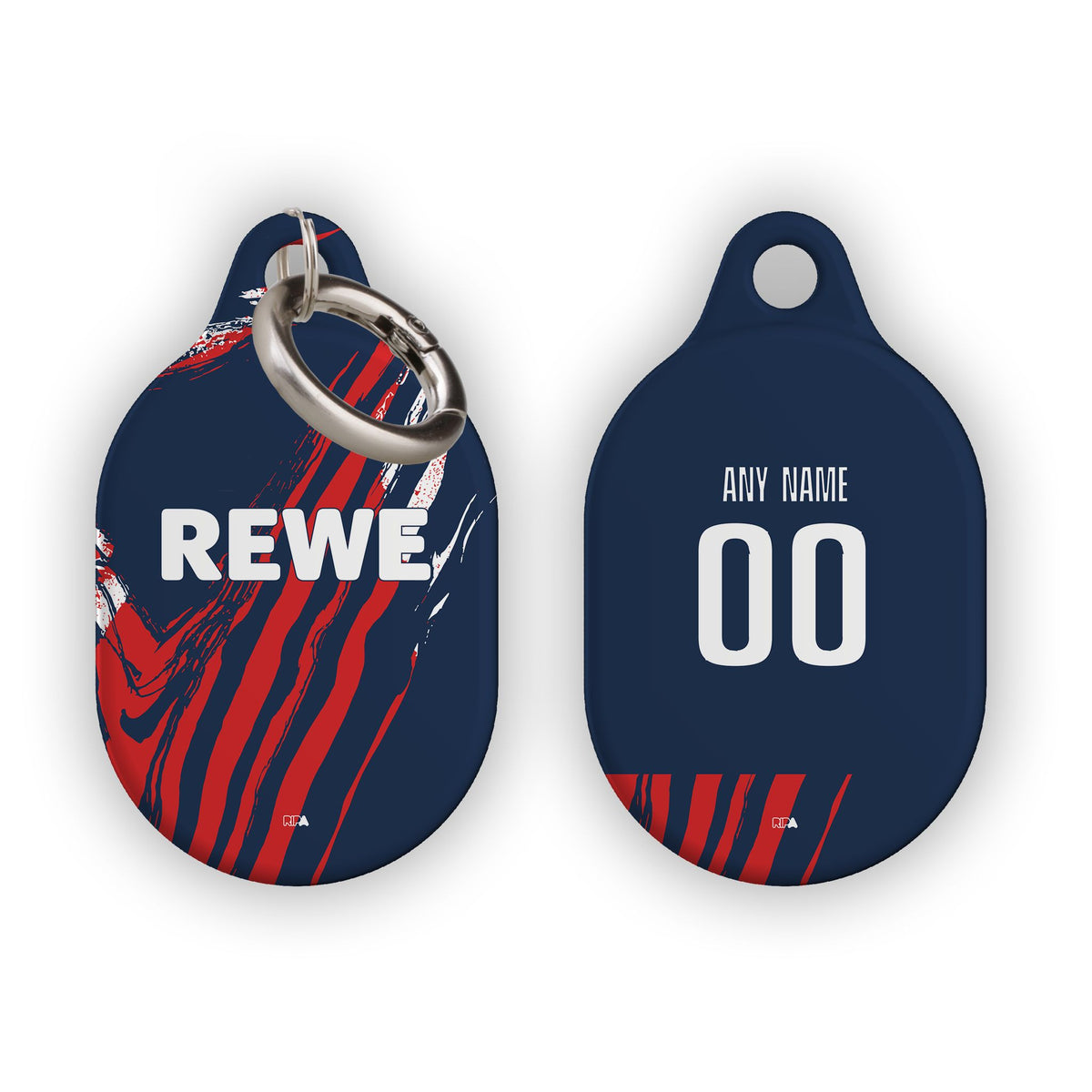 AirTag holder with the FC Köln 2026-27 Third football shirt design by RIPA Football