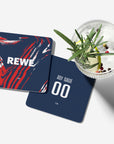 Coaster with the FC Köln 2026-27 Third football shirt design by RIPA Football