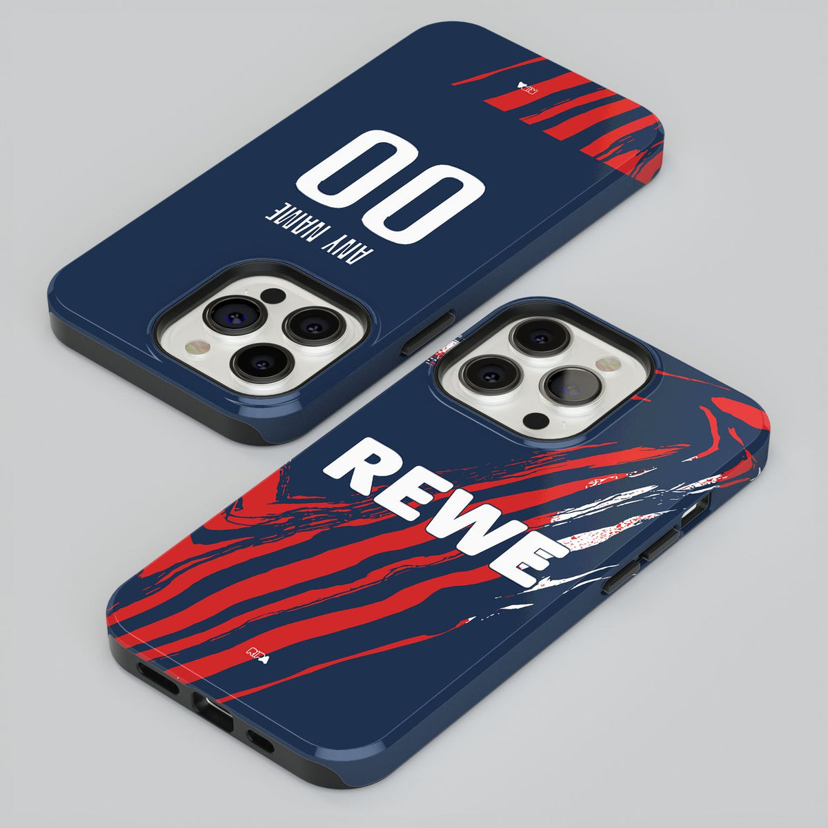 Phone case with the FC Köln 2026-27 Third football shirt design by RIPA Football