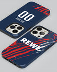 Phone case with the FC Köln 2026-27 Third football shirt design by RIPA Football