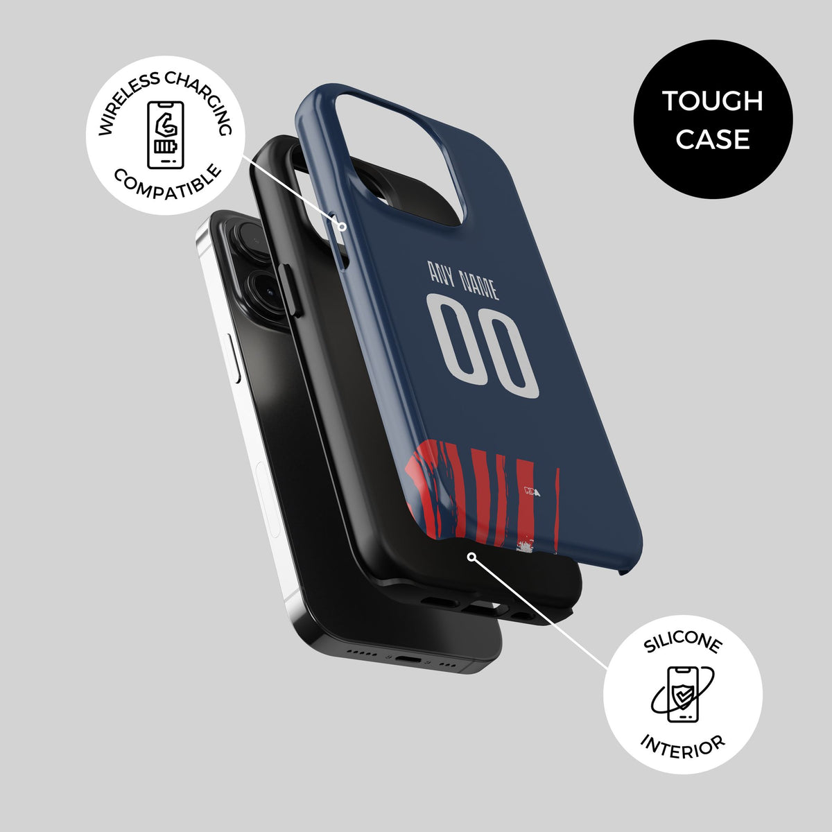 Phone case with the FC Köln 2026-27 Third football shirt design by RIPA Football