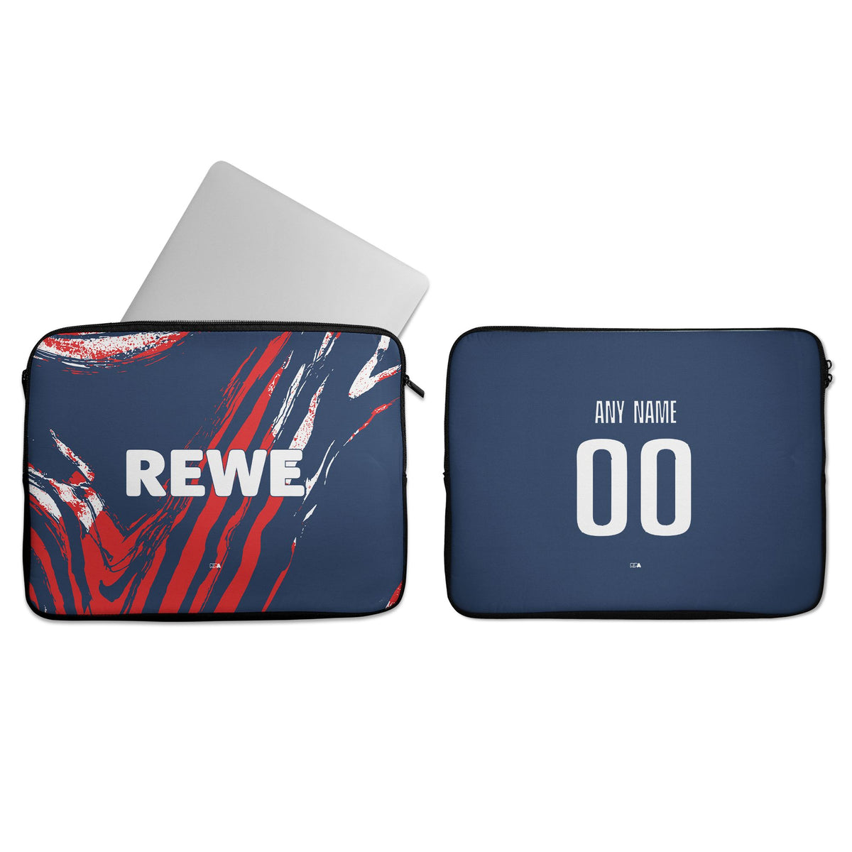 Laptop sleeve with the FC Köln 2026-27 Third football shirt design by RIPA Football