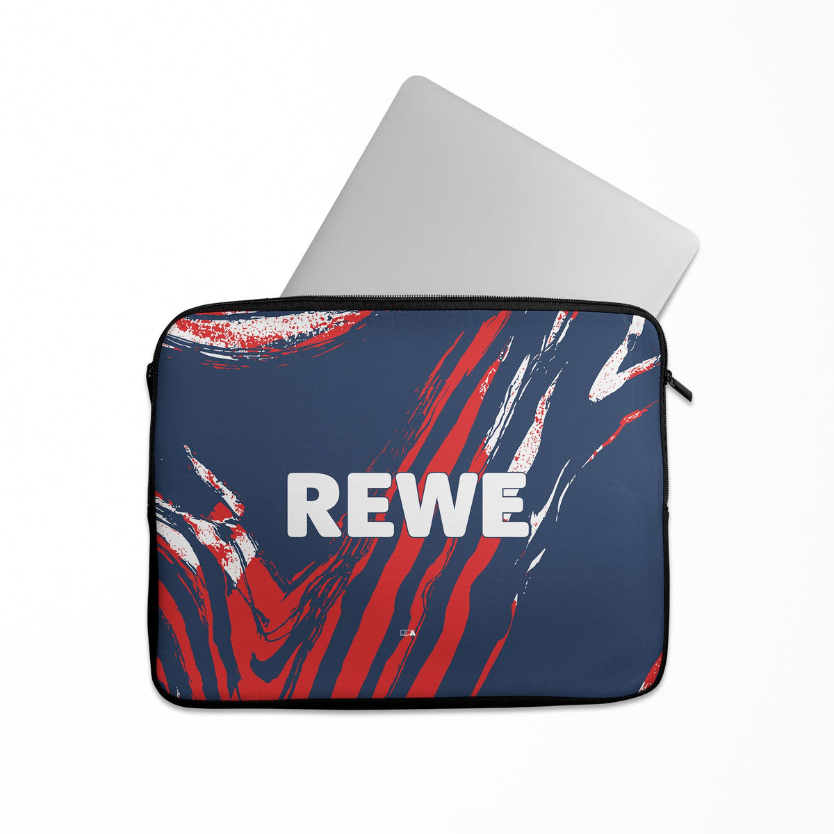 Laptop sleeve with the FC Köln 2026-27 Third football shirt design by RIPA Football