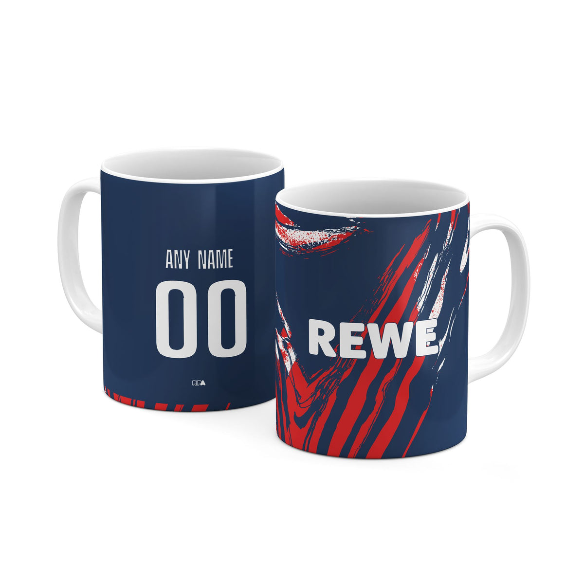 Mug with the FC Köln 2026-27 Third football shirt design by RIPA Football