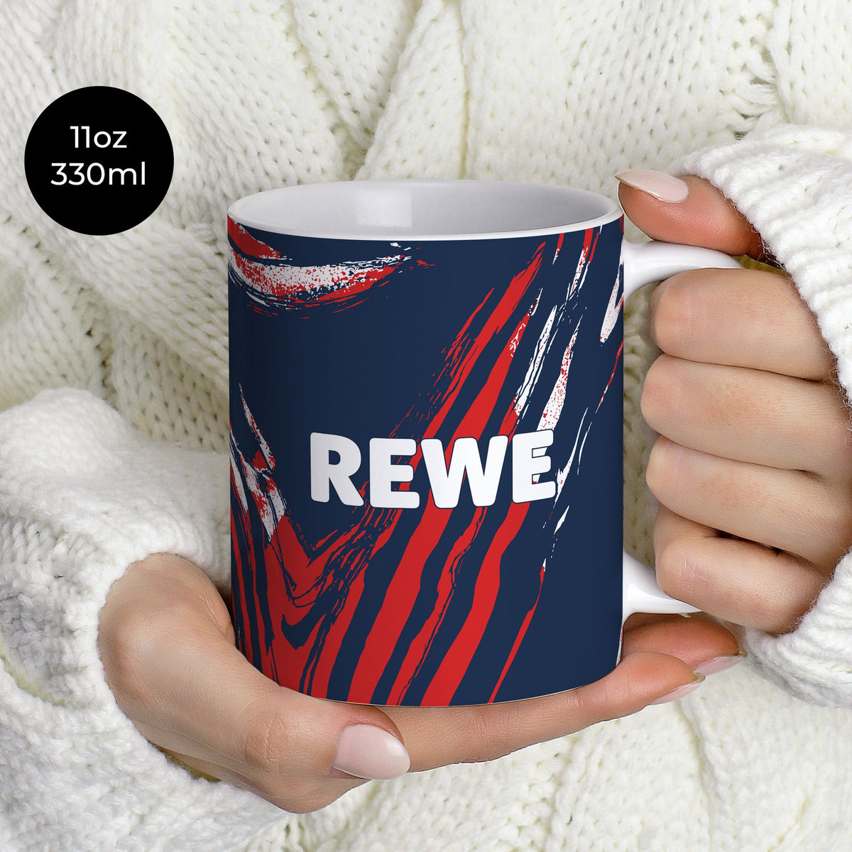 Mug with the FC Köln 2026-27 Third football shirt design by RIPA Football