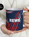 Mug with the FC Köln 2026-27 Third football shirt design by RIPA Football