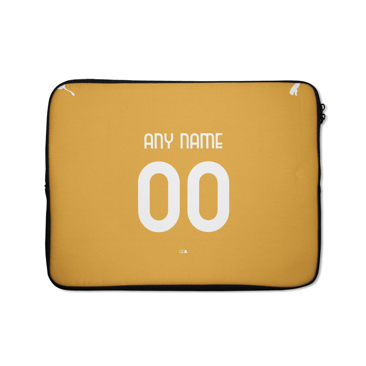 Laptop sleeve with the AC Milan 2026-27 Goalkeeper football shirt design by RIPA Football