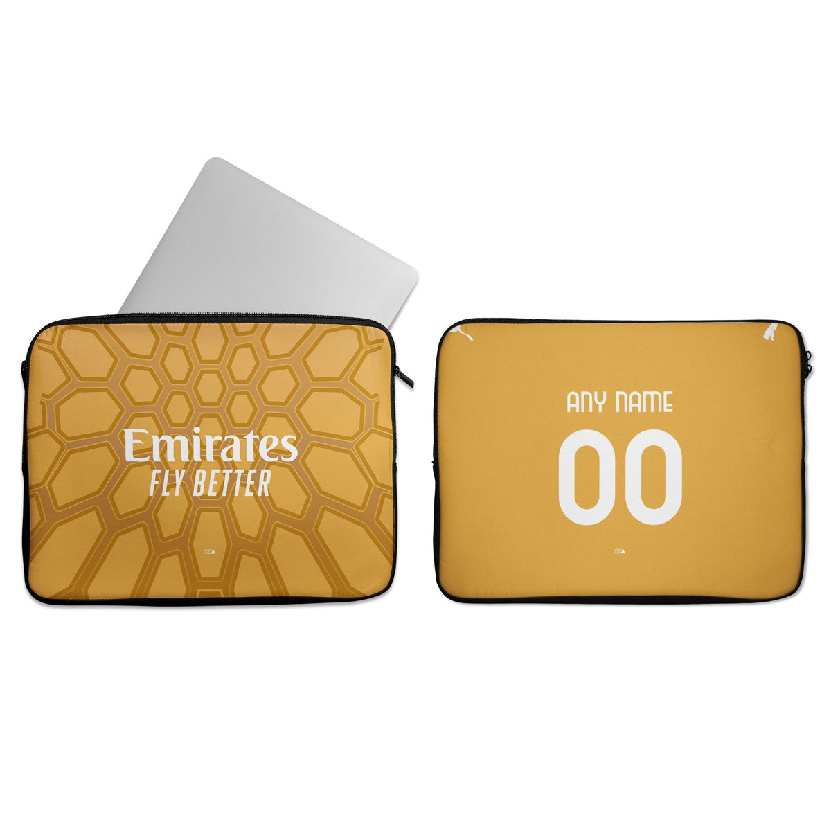 Laptop sleeve with the AC Milan 2026-27 Goalkeeper football shirt design by RIPA Football
