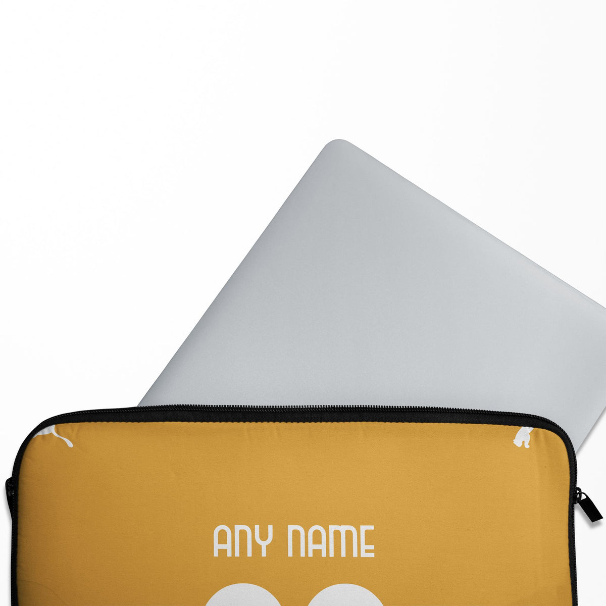 Laptop sleeve with the AC Milan 2026-27 Goalkeeper football shirt design by RIPA Football