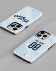Phone case with the Ajax 2026-27 Third football shirt design by RIPA Football