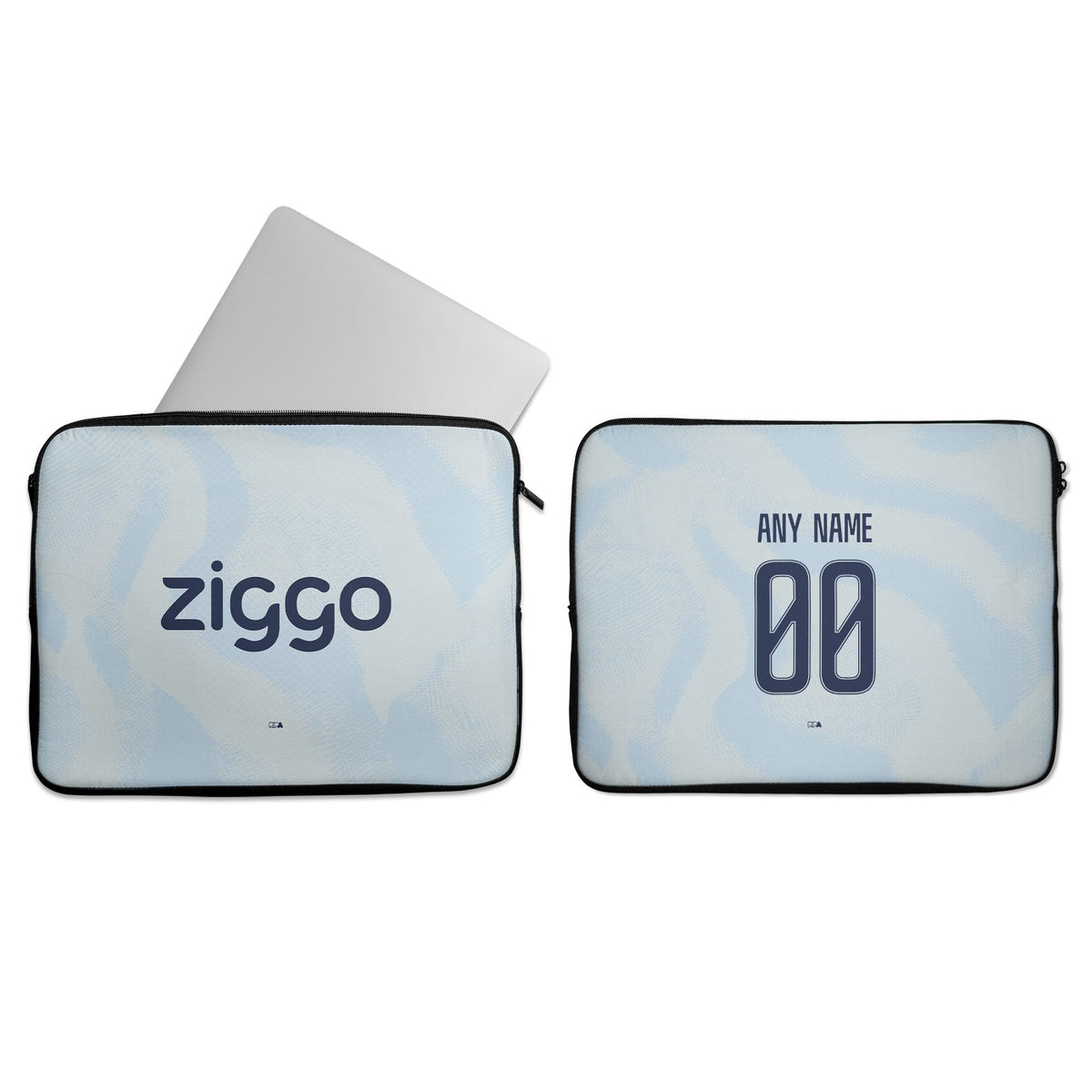 Laptop sleeve with the Ajax 2026-27 Third football shirt design by RIPA Football