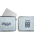 Laptop sleeve with the Ajax 2026-27 Third football shirt design by RIPA Football