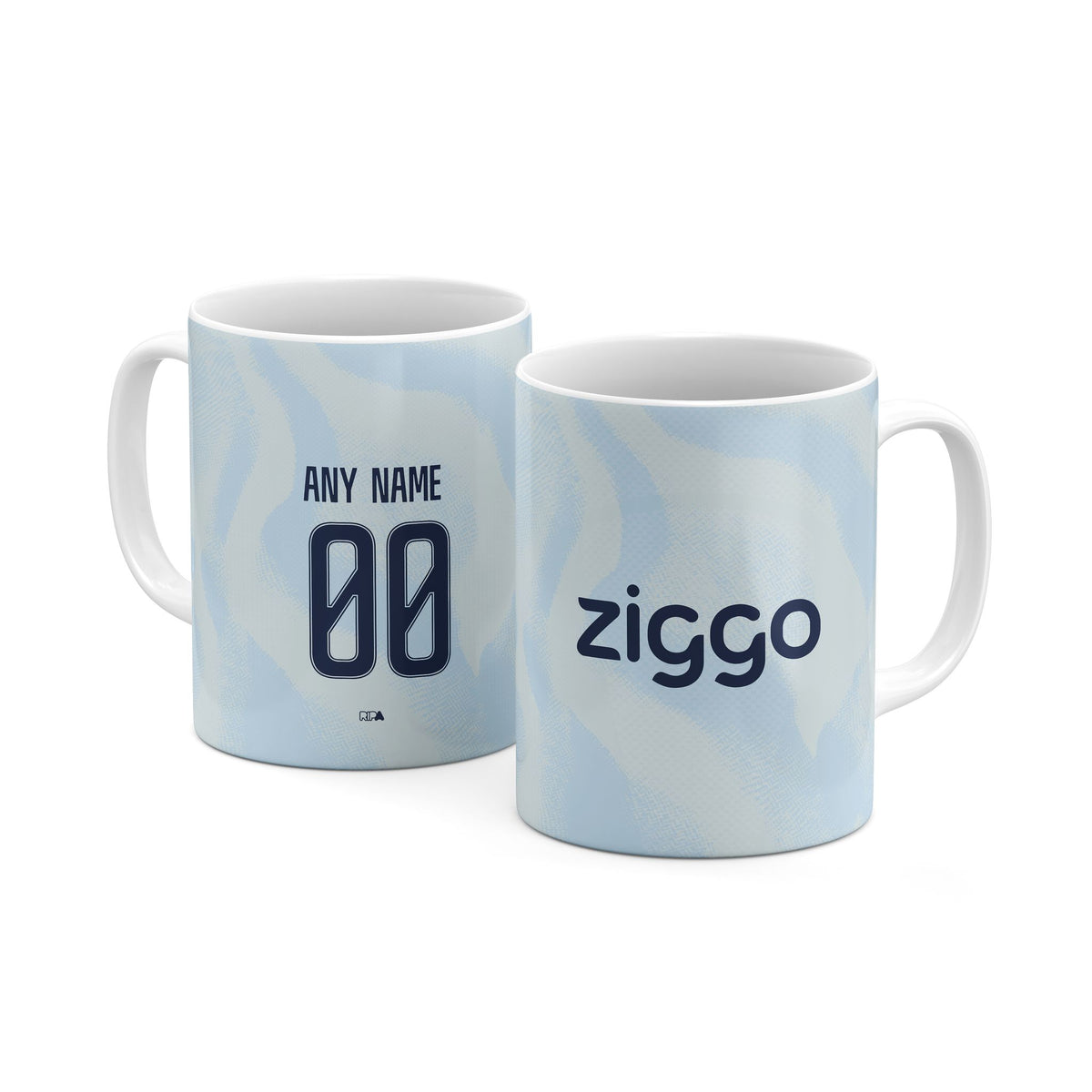 Mug with the Ajax 2026-27 Third football shirt design by RIPA Football
