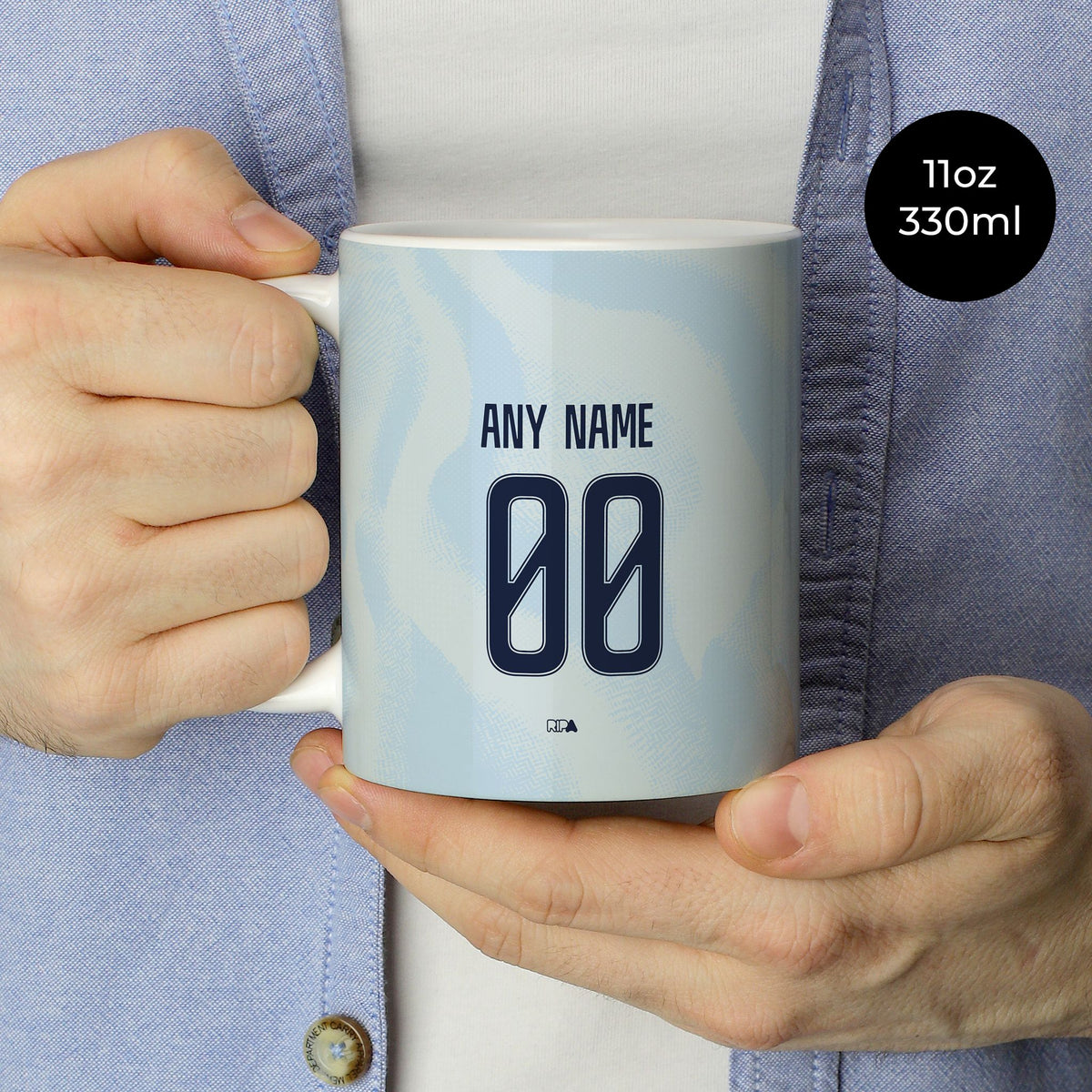 Mug with the Ajax 2026-27 Third football shirt design by RIPA Football