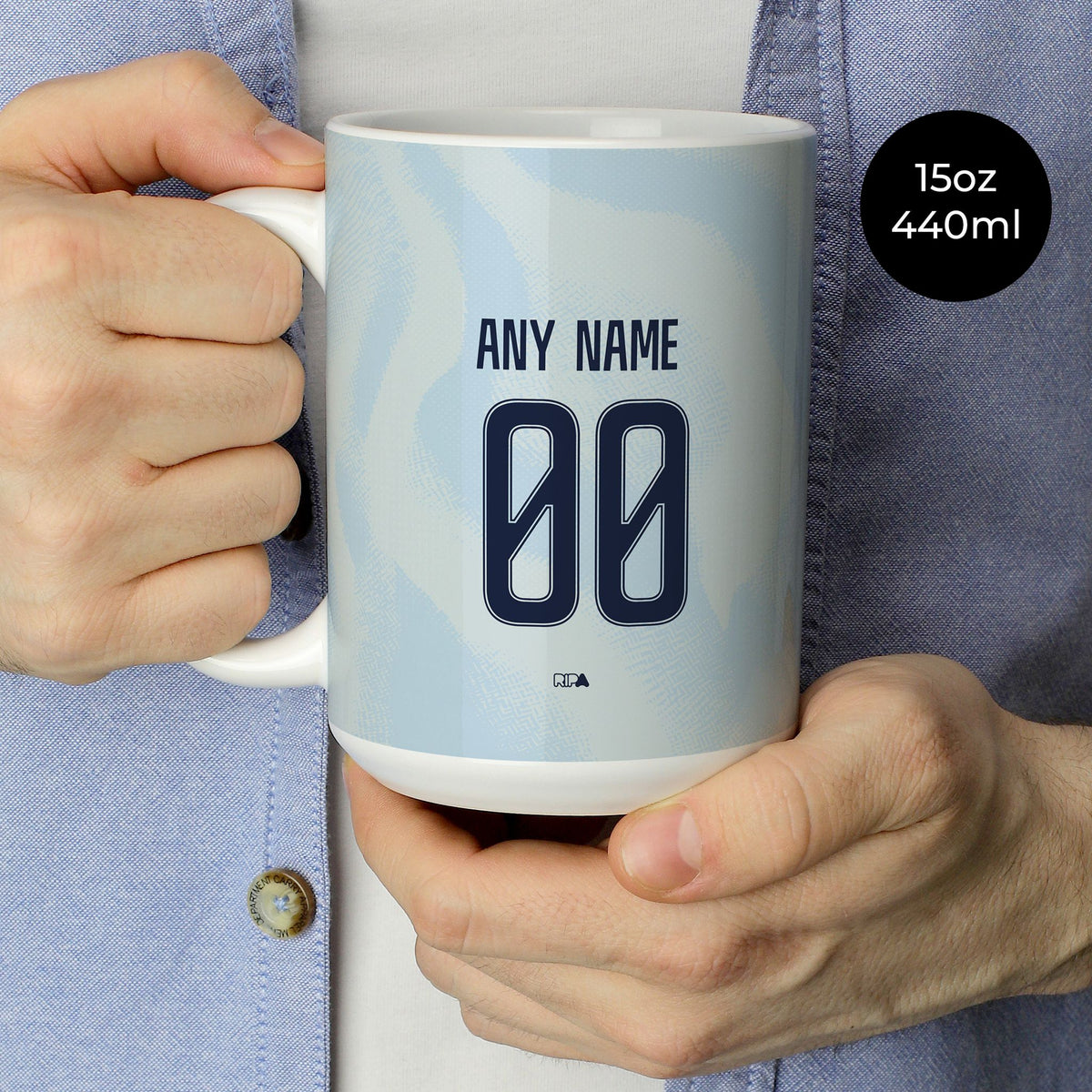 Mug with the Ajax 2026-27 Third football shirt design by RIPA Football