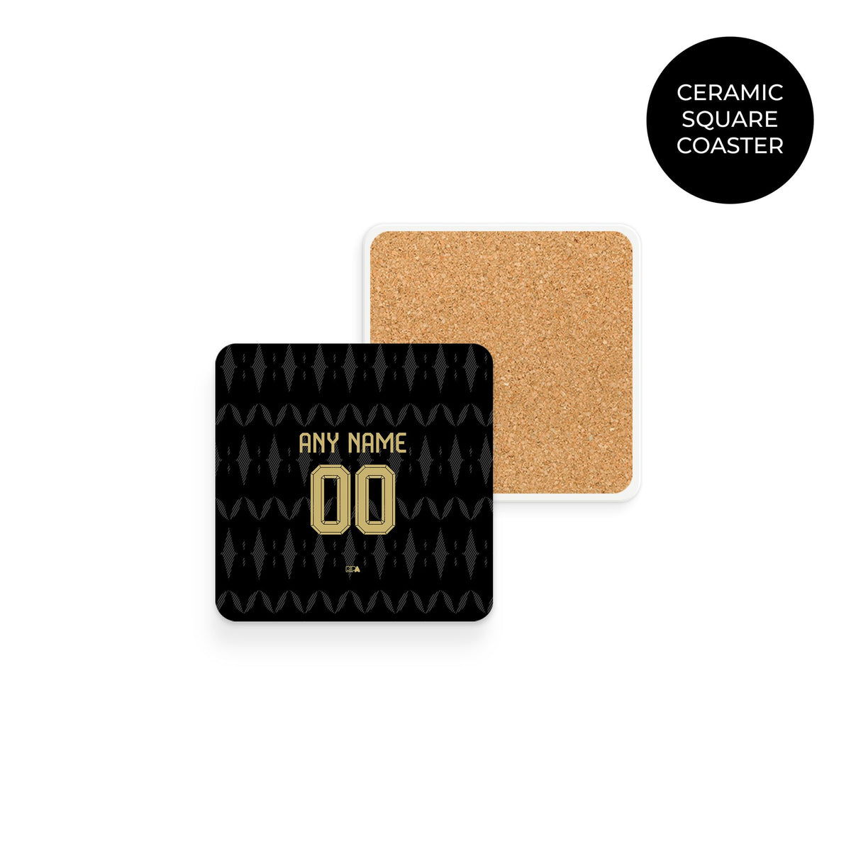 Coaster with the Aston Villa 2026-27 Away football shirt design by RIPA Football