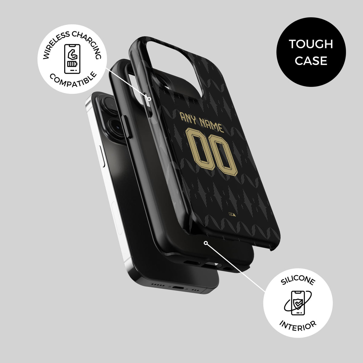 Phone case with the Aston Villa 2026-27 Away football shirt design by RIPA Football