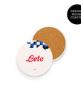 Coaster with the Atalanta 2026-27 Away football shirt design by RIPA Football